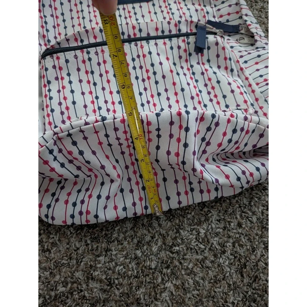 JanSport Superbreak‎ Backpack Two Pocket White With Dots JS00T501